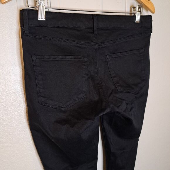 Topshop Moto Leigh High Rise Maternity Jeans Black Knee Ripped Size 10 - Picture 9 of 9